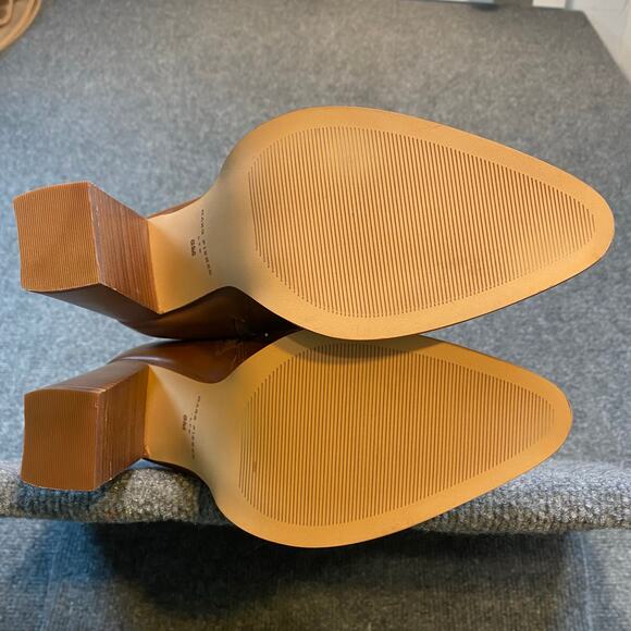 Brand New Marc Fisher Women 8 Lannie Medium Natural Brown Heeled Knee High Boots - Picture 7 of 12